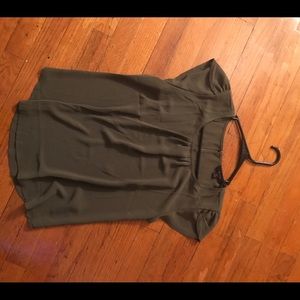 Olive green Sheer top
